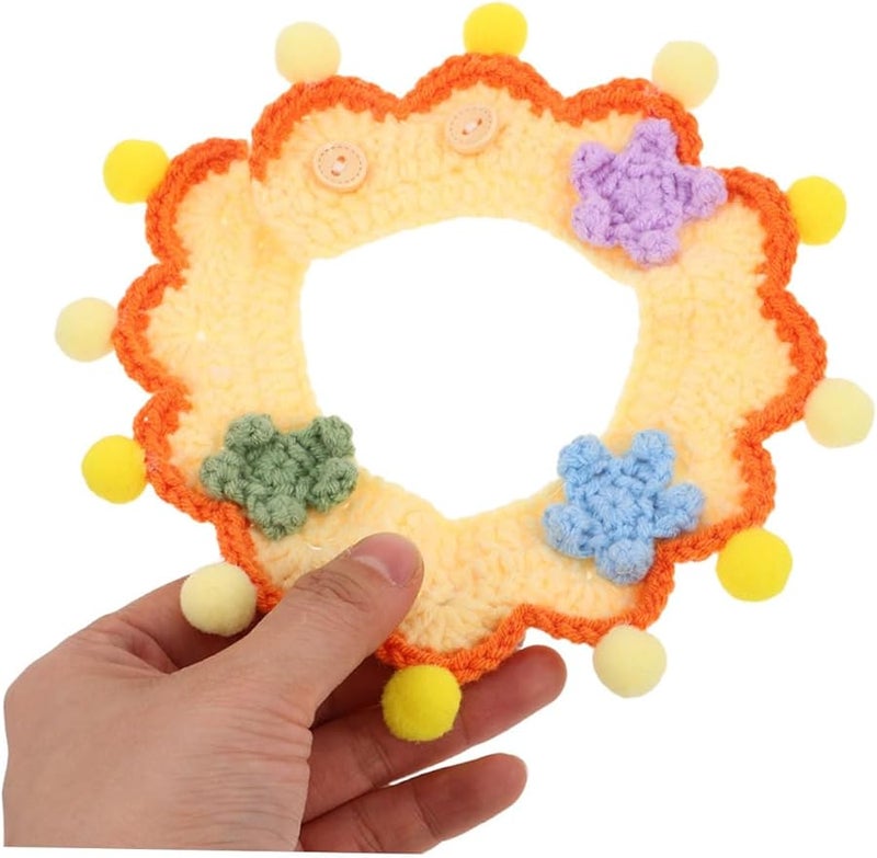 Soft Knitted Adjustable Cat Collar For Small Dogs And Kittens Comfortable Wear - Image 4